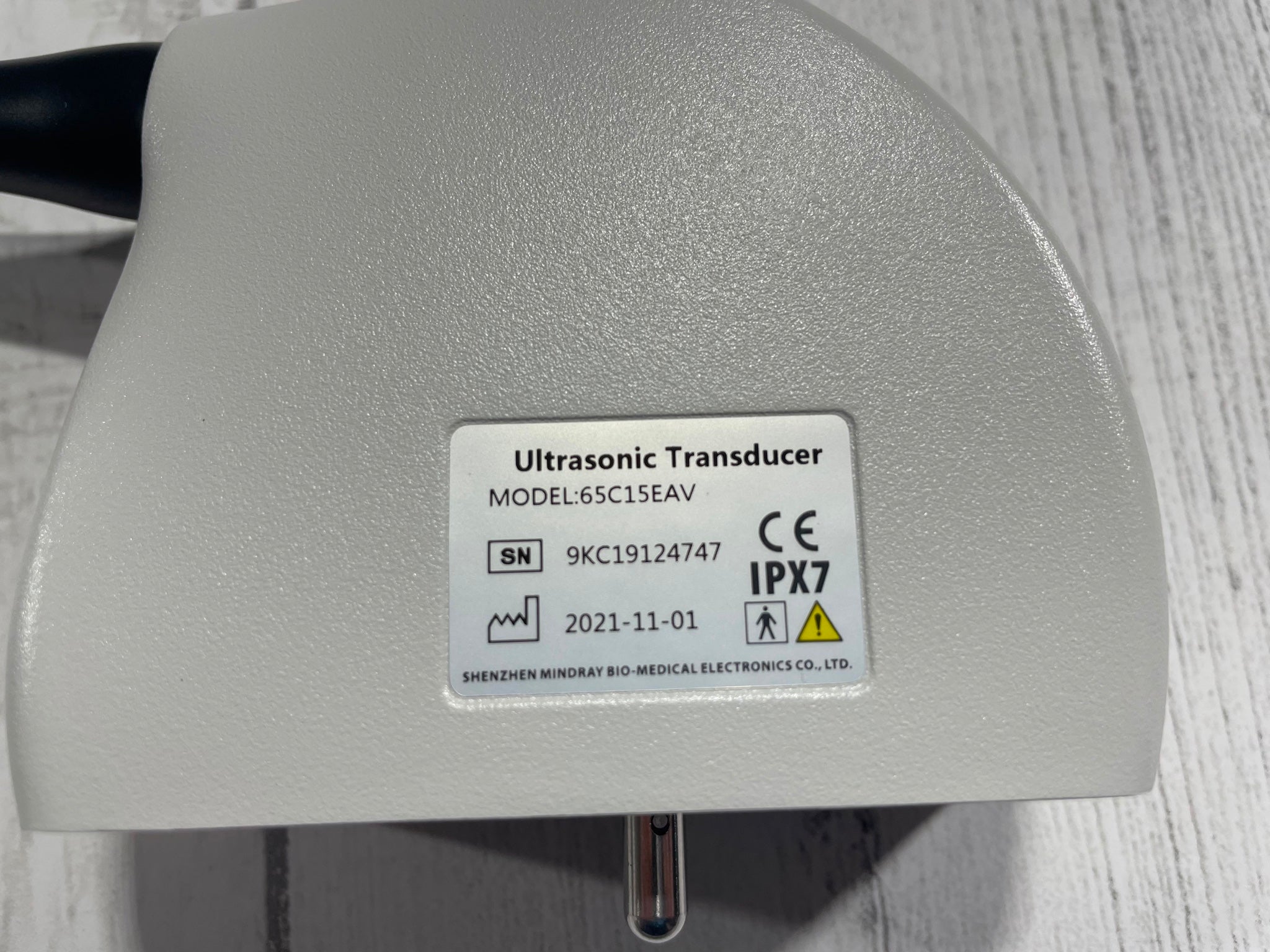 MindRay Ultrasonic Transducer MODEL: 65C15EAV SN: 9KC19124747 DIAGNOSTIC ULTRASOUND MACHINES FOR SALE