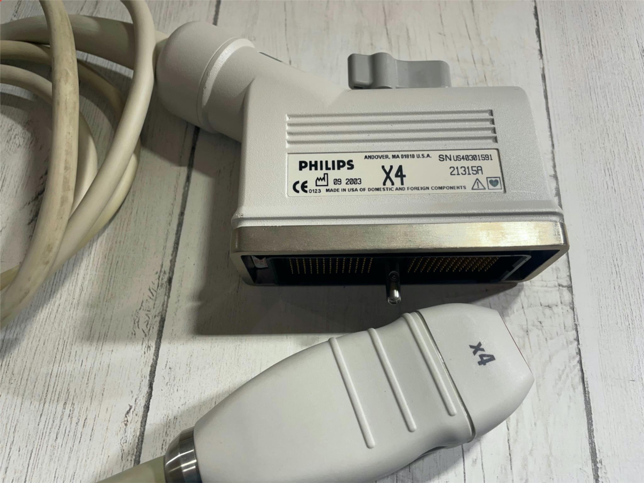 Philips X4 Ultrasound Transducer MODEL: 21315A SN: US40301591 DIAGNOSTIC ULTRASOUND MACHINES FOR SALE