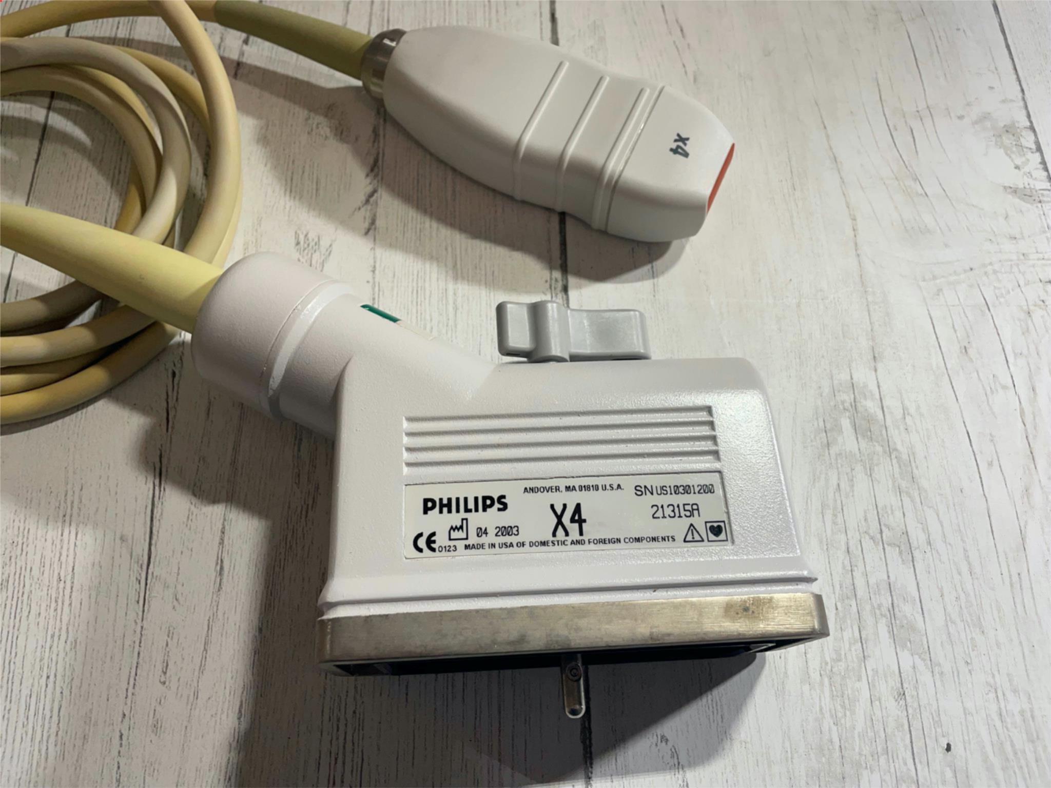 Philips X4 Ultrasound Transducer 21315A SN: US10301200 DIAGNOSTIC ULTRASOUND MACHINES FOR SALE