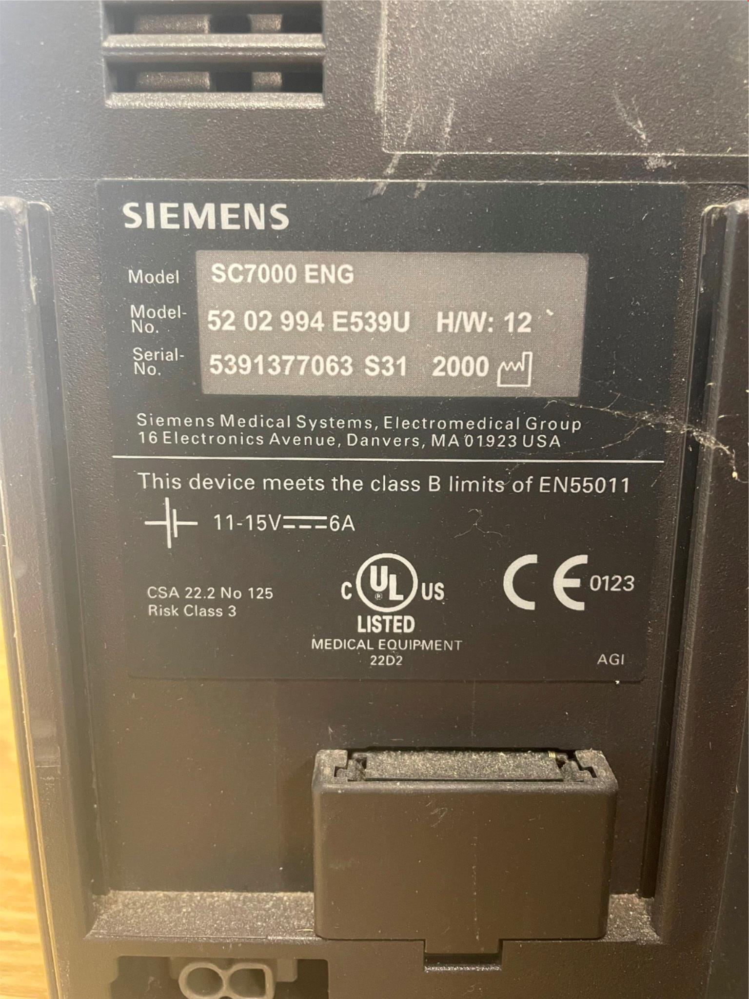 Siemens SC 7000 Patient Monitor DIAGNOSTIC ULTRASOUND MACHINES FOR SALE