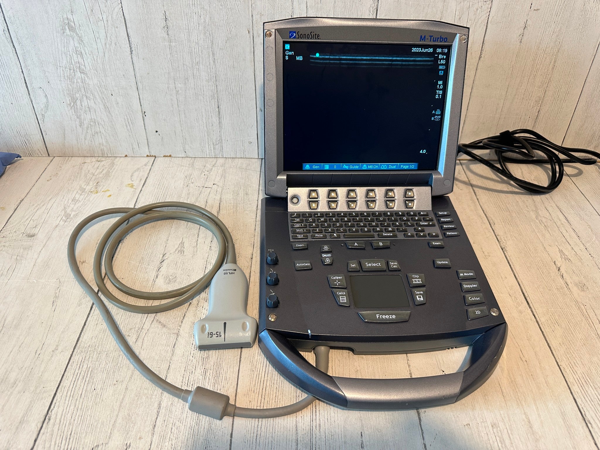 SonoSite M Turbo Portable ultrasound machine 2008 Very good condition-No Probe DIAGNOSTIC ULTRASOUND MACHINES FOR SALE