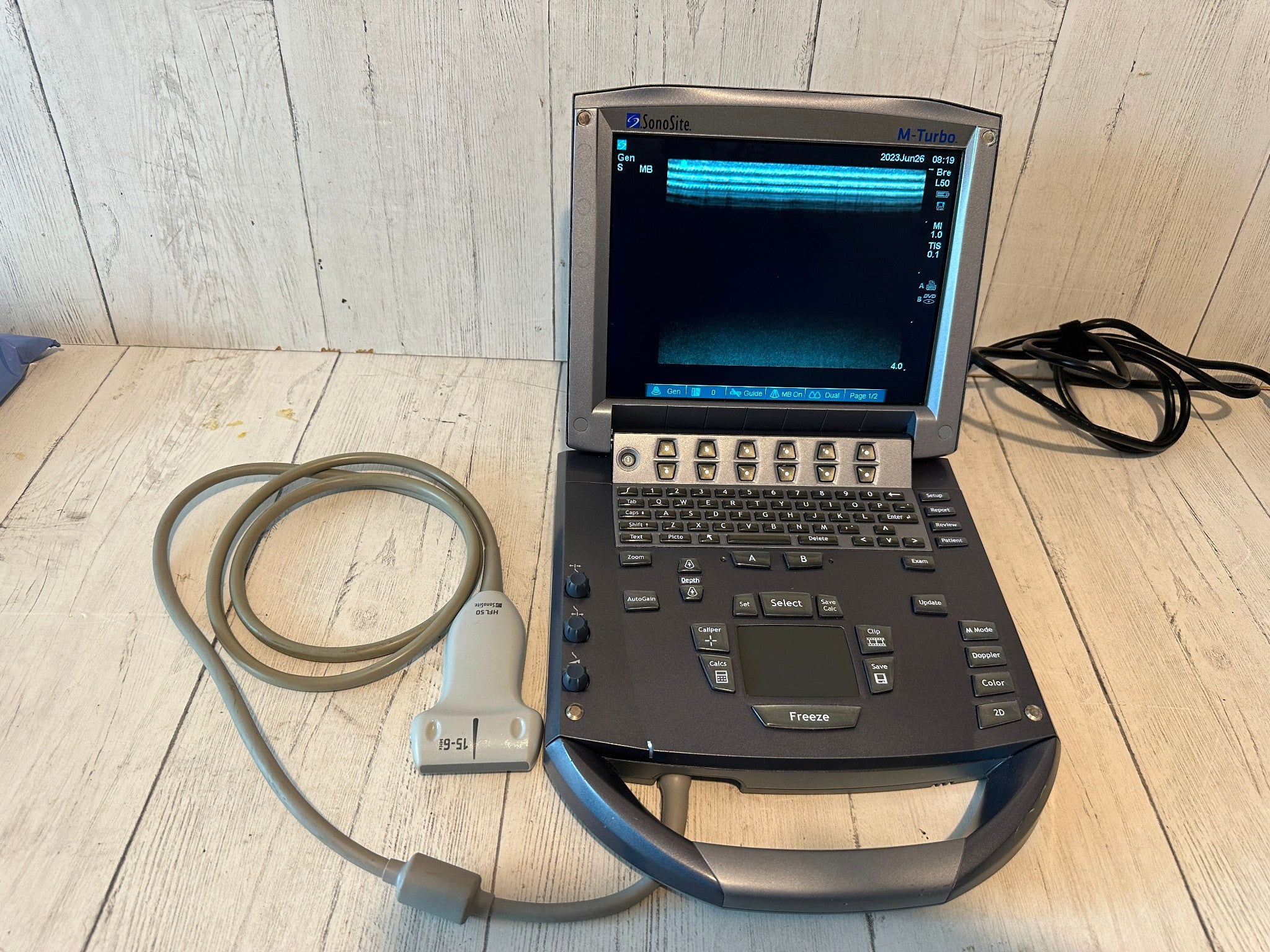 SonoSite M Turbo Portable ultrasound machine 2008 Very good condition-No Probe DIAGNOSTIC ULTRASOUND MACHINES FOR SALE