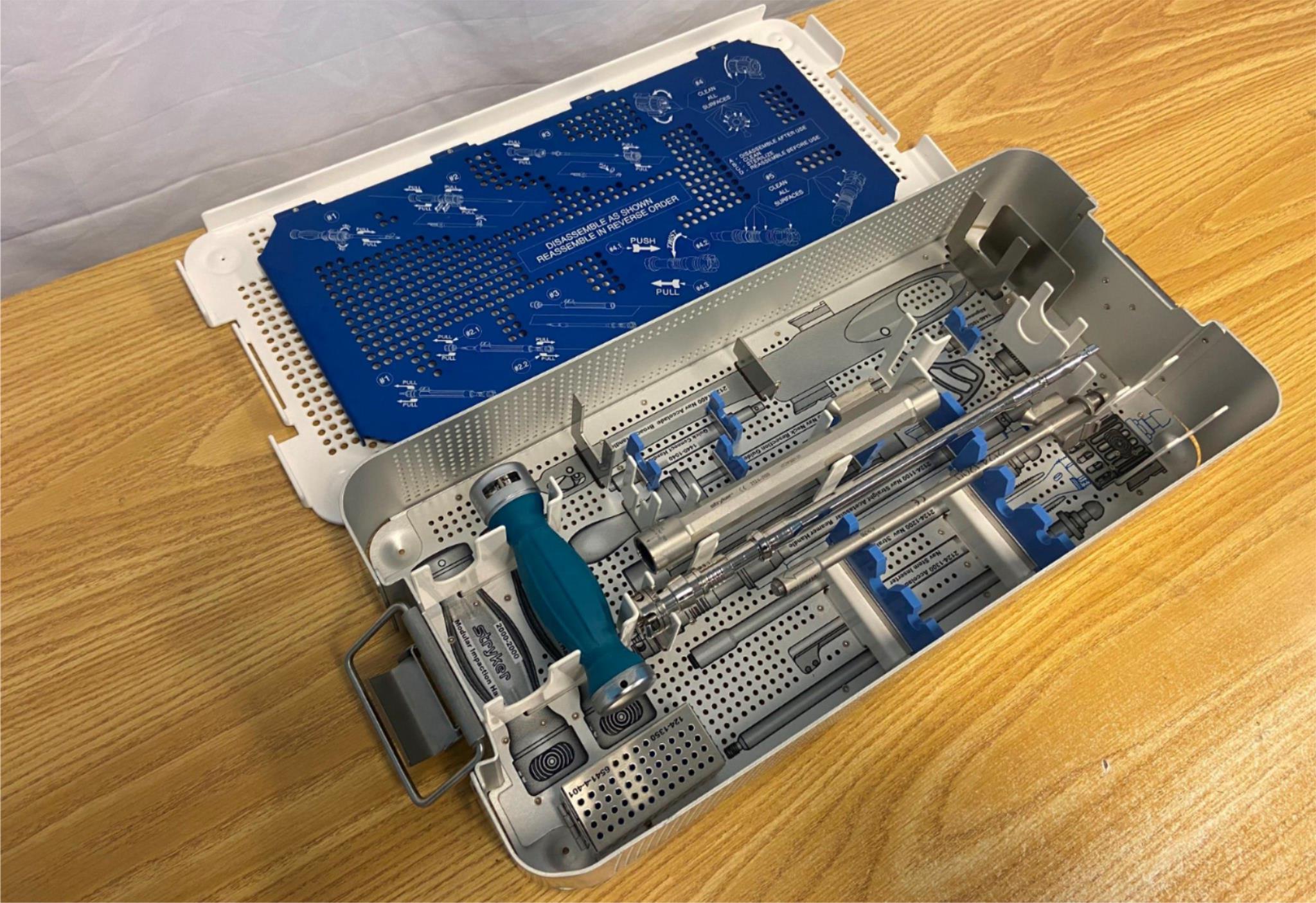 Stryker Hip Instrument Tray with some Tools 21.5x10.5x3.5 DIAGNOSTIC ULTRASOUND MACHINES FOR SALE