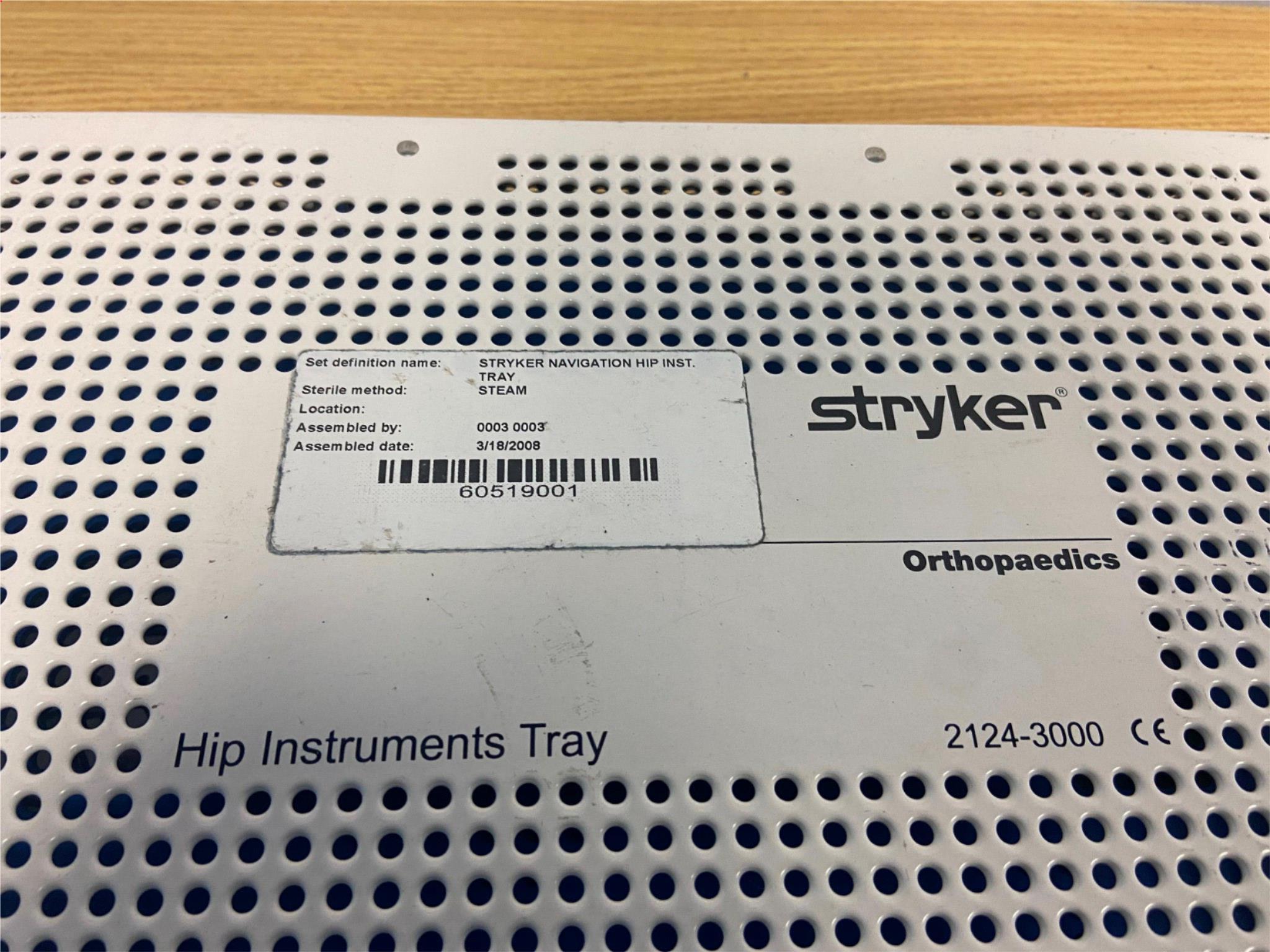 Stryker Hip Instrument Tray with some Tools 21.5x10.5x3.5 DIAGNOSTIC ULTRASOUND MACHINES FOR SALE