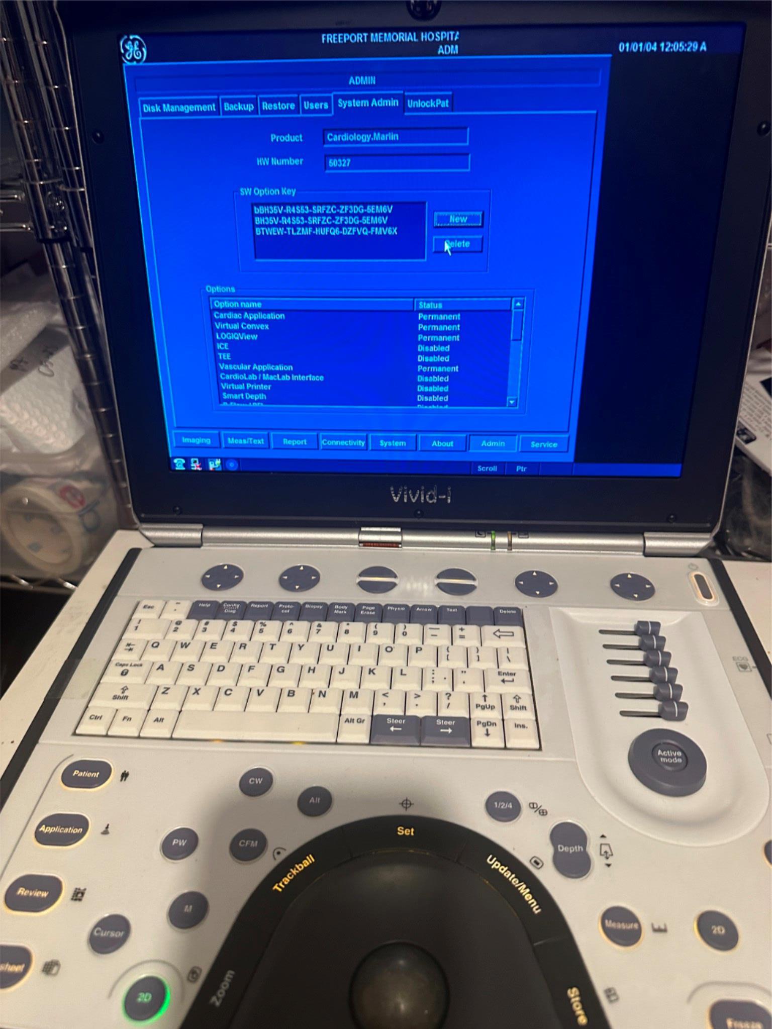 GE Vivid I Color Doppler Ultrasound & 3S-RS Phased Array Cardiac Probe 2012 DIAGNOSTIC ULTRASOUND MACHINES FOR SALE