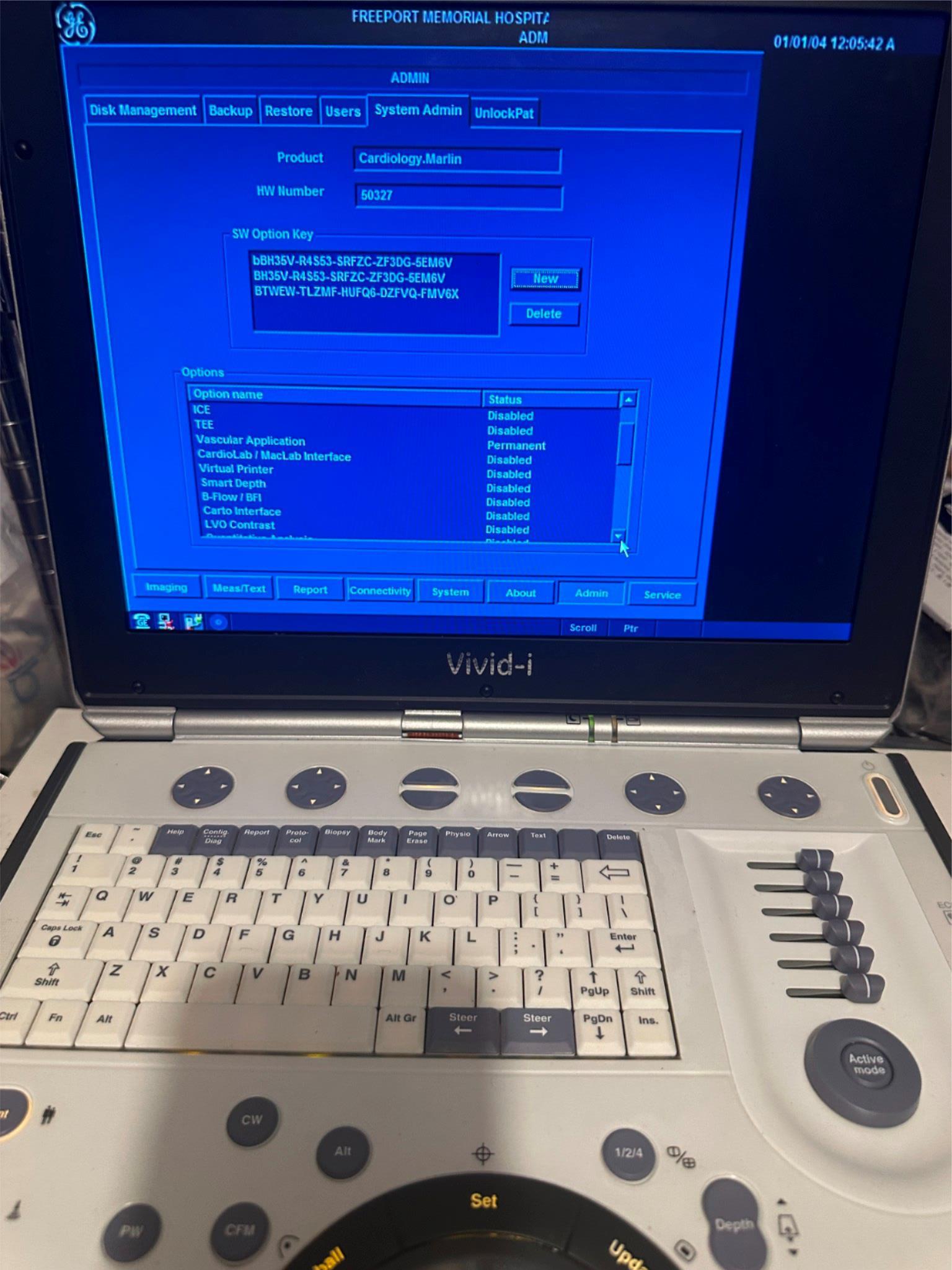 GE Vivid I Color Doppler Ultrasound & 3S-RS Phased Array Cardiac Probe 2012 DIAGNOSTIC ULTRASOUND MACHINES FOR SALE