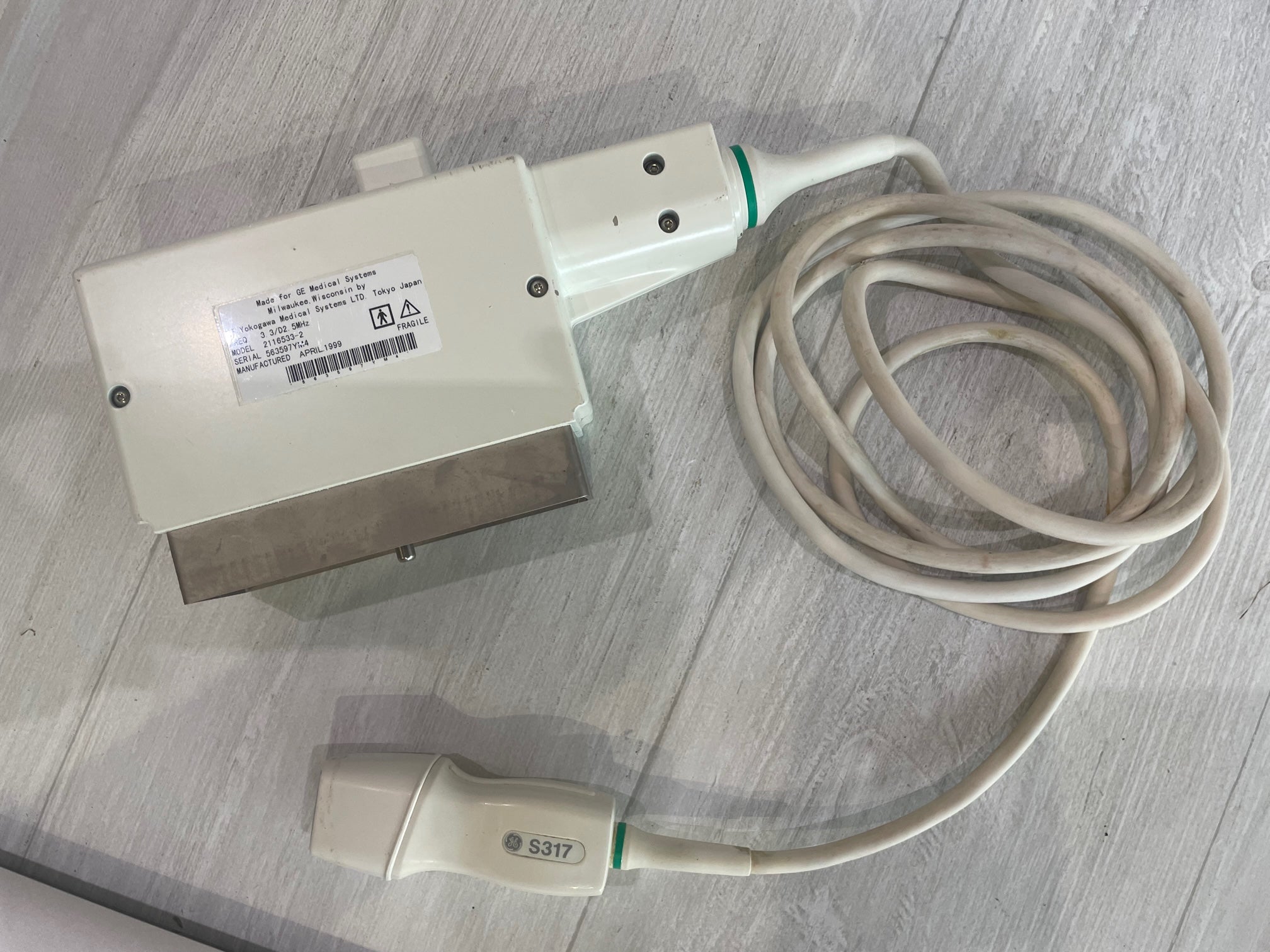 GE S317 Ultrasound Probe Transducer 1999 DIAGNOSTIC ULTRASOUND MACHINES FOR SALE