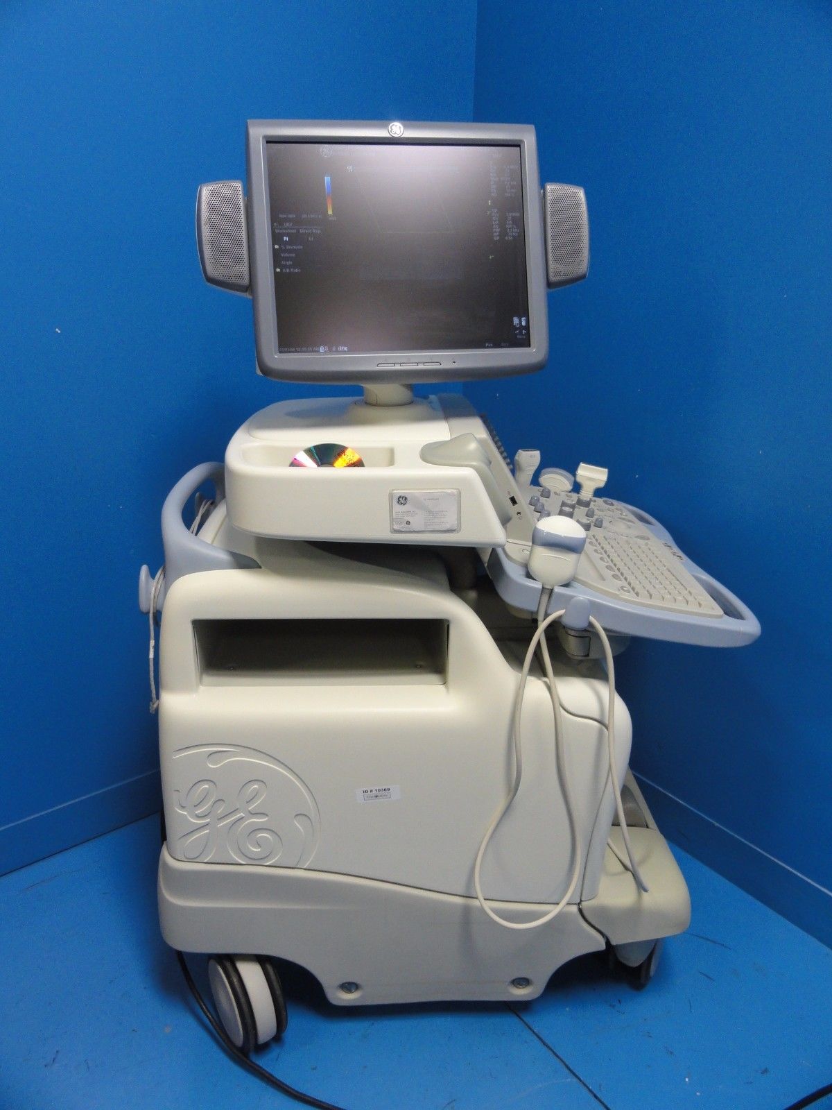 GE Logiq 9 LCD Ultrasound System W/ M12L, 7L, 4C, 4D3C-L Probes & Printer 10369 DIAGNOSTIC ULTRASOUND MACHINES FOR SALE