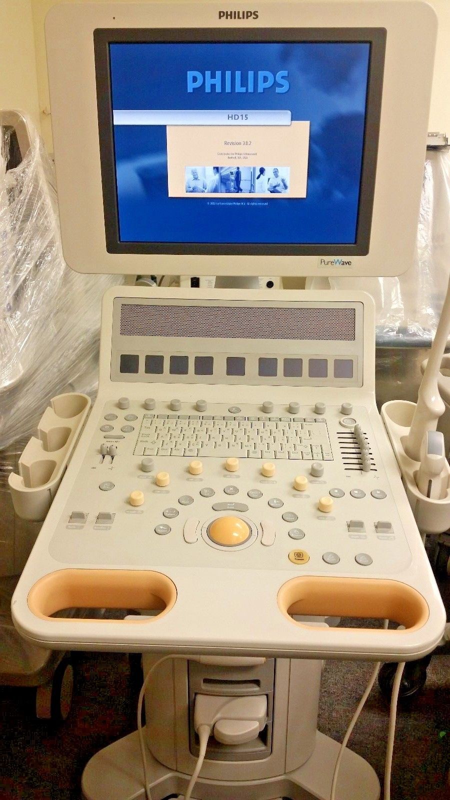 Philips HD15 Ultrasound Machine. Radiology OB/GYN C5-1 & C8-4V Transducers Inclu