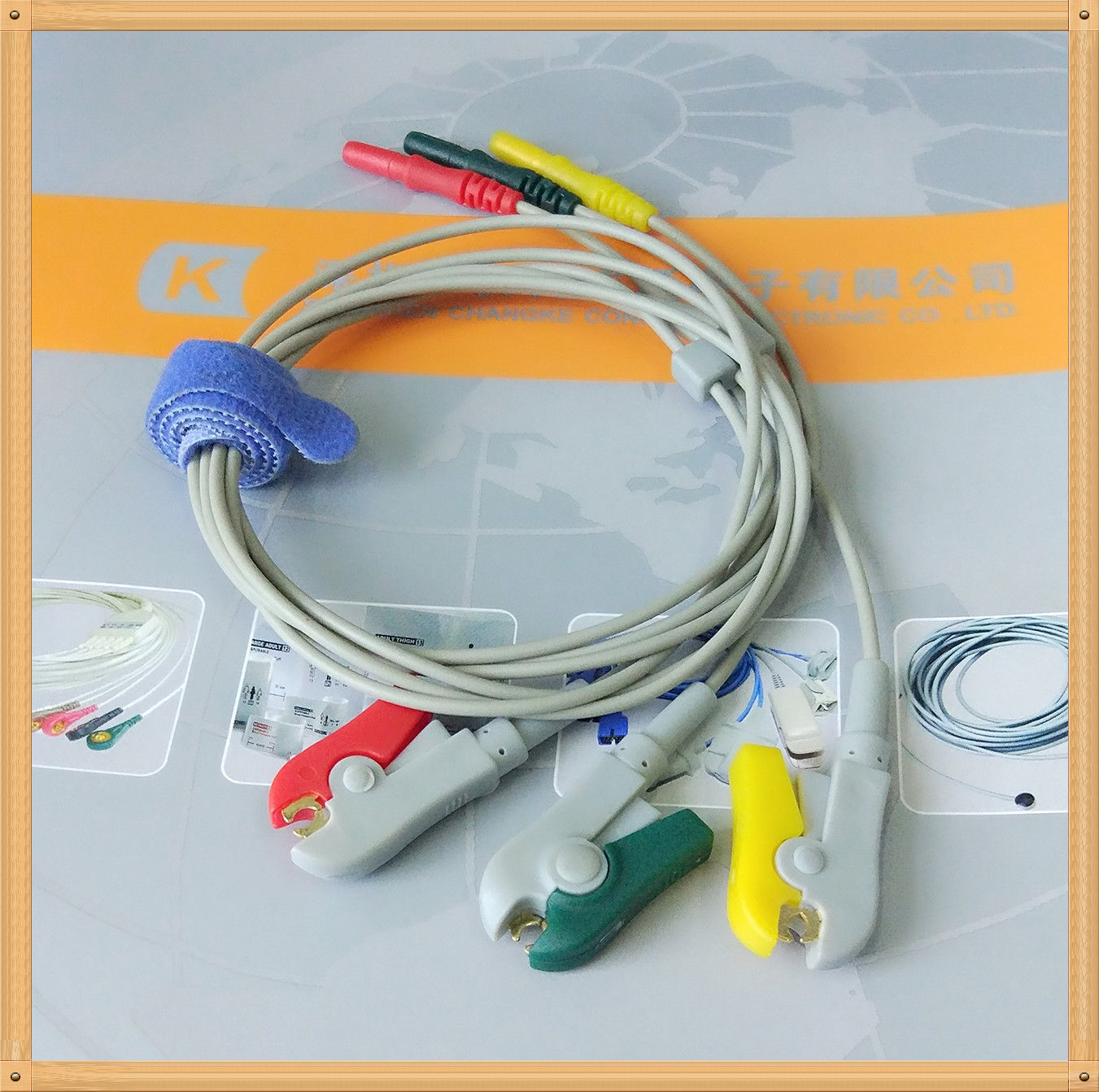 Din Style Safety ECG Leadwires ,Cable 3 Leads,Grabber,IEC 0.6m DIAGNOSTIC ULTRASOUND MACHINES FOR SALE