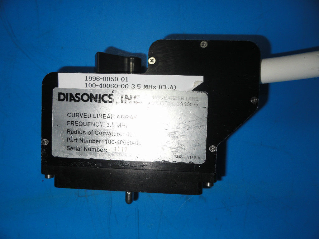 DIASONICS 3.5 MHZ CURVED LINEAR ARRAY PROBE-Radius 40mm (3344) DIAGNOSTIC ULTRASOUND MACHINES FOR SALE