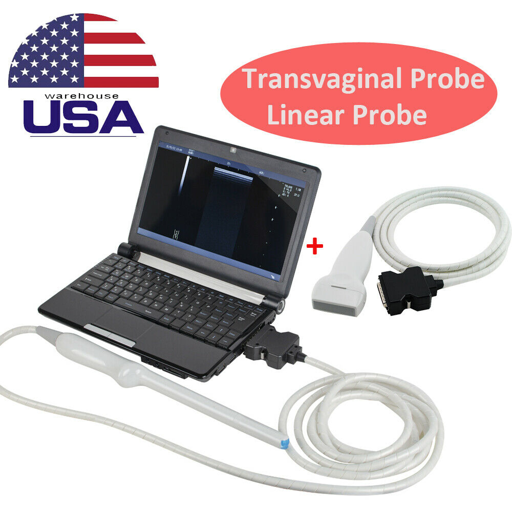 10" Portable Digital Laptop Ultrasound Scanner System Linear Transvaginal Probes DIAGNOSTIC ULTRASOUND MACHINES FOR SALE