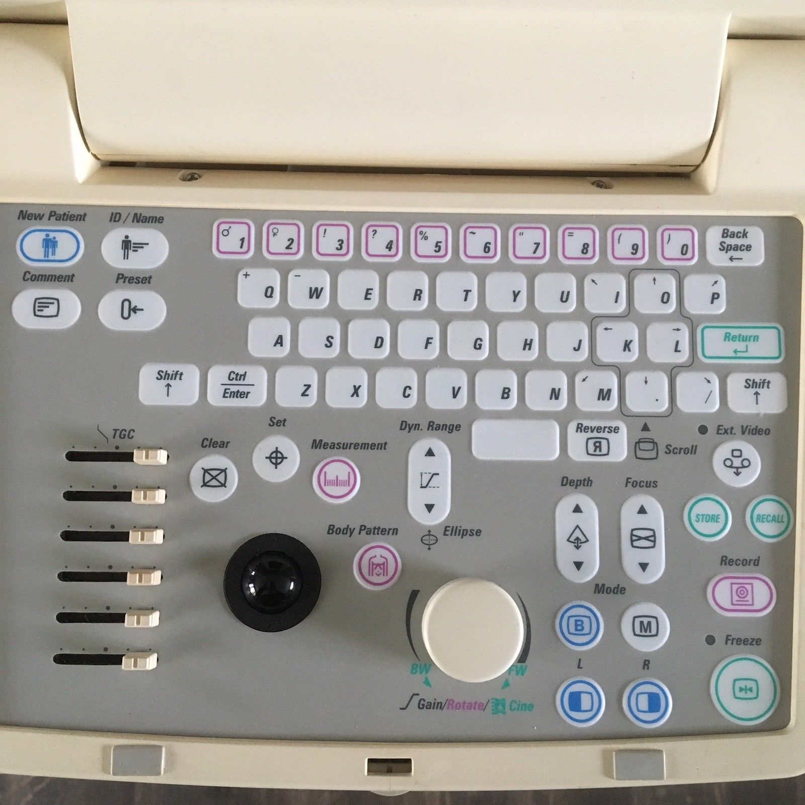 a close up of a machine with buttons on it