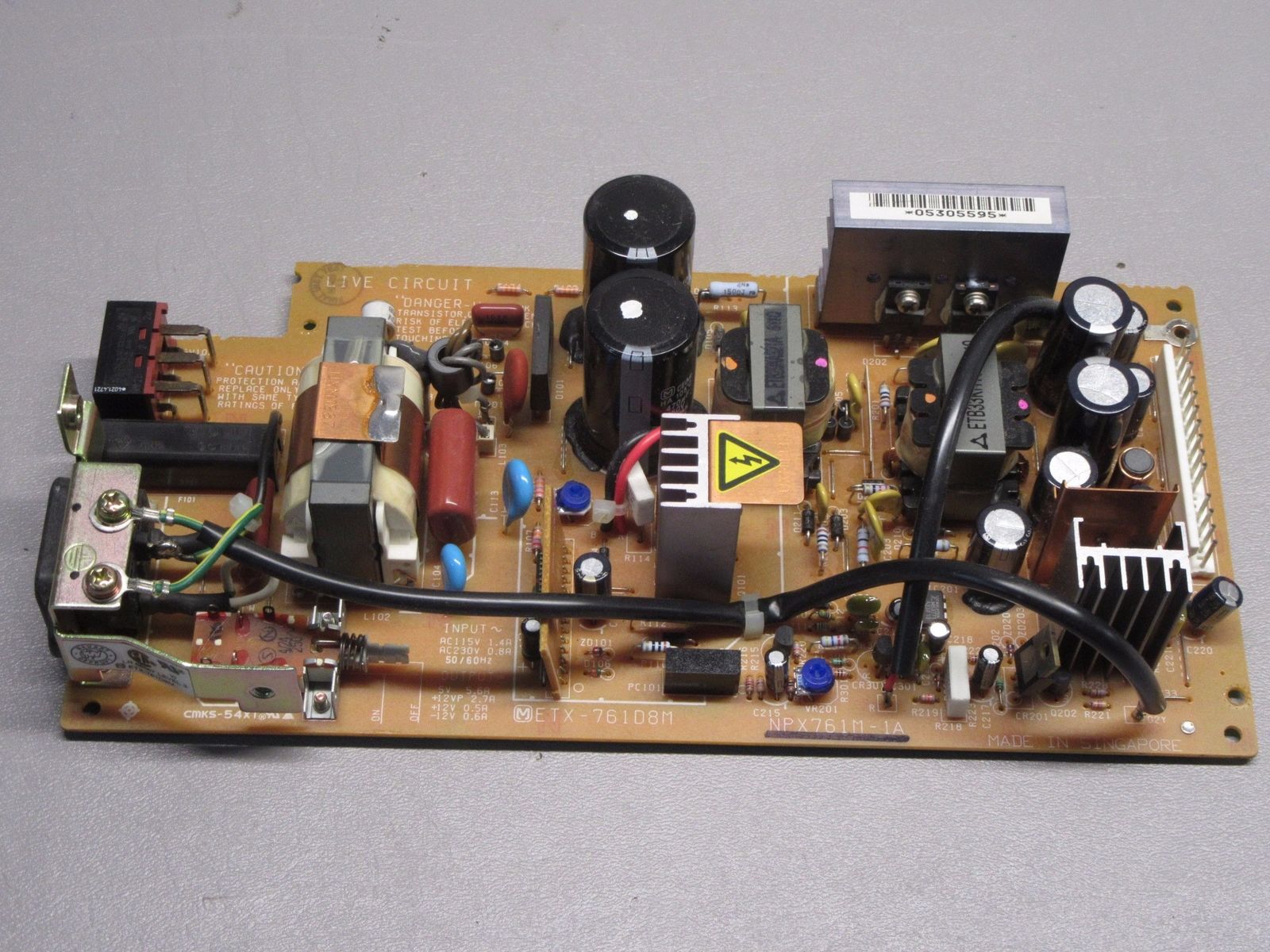 a circuit board with various electronic components on it