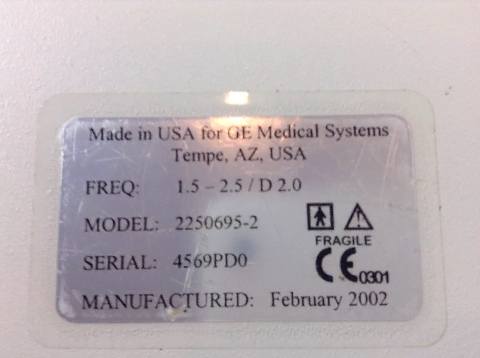 GE 3S-RS Cardiac Ultrasound Transducer Probe 2250695-2 DIAGNOSTIC ULTRASOUND MACHINES FOR SALE