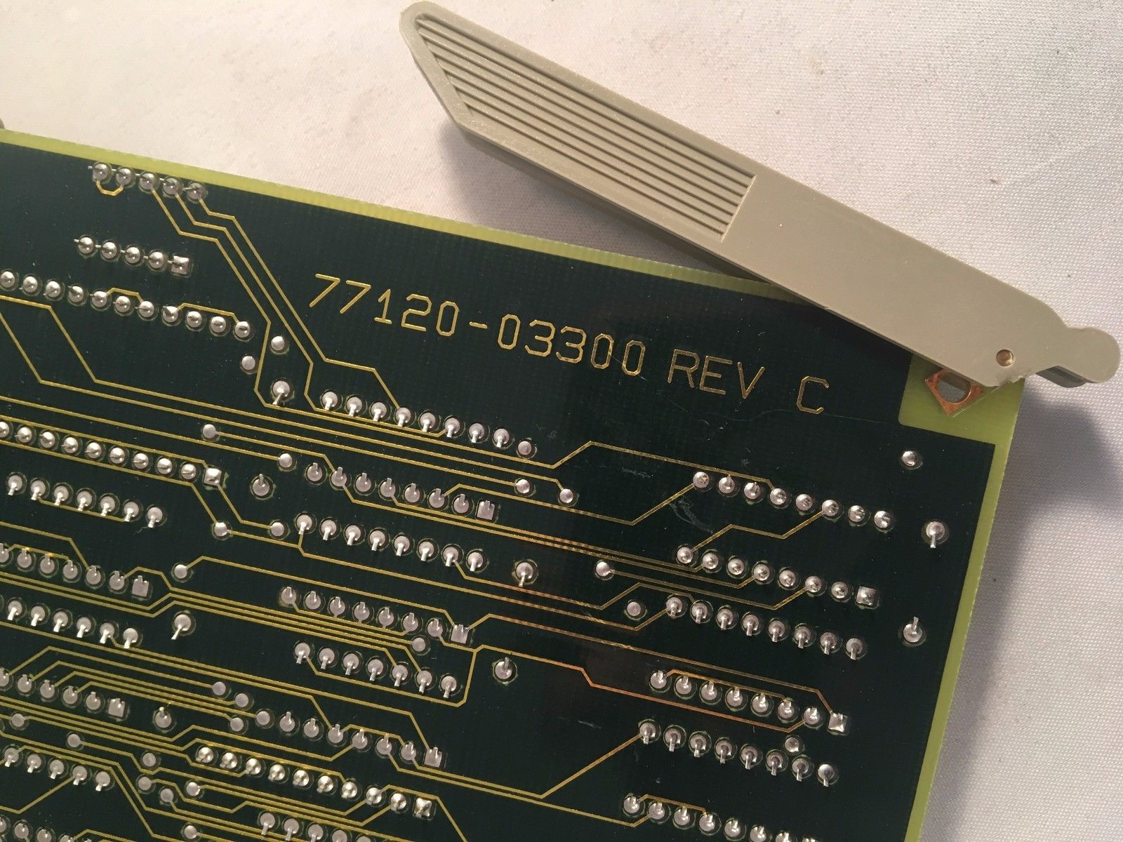 a close up of a printed circuit board