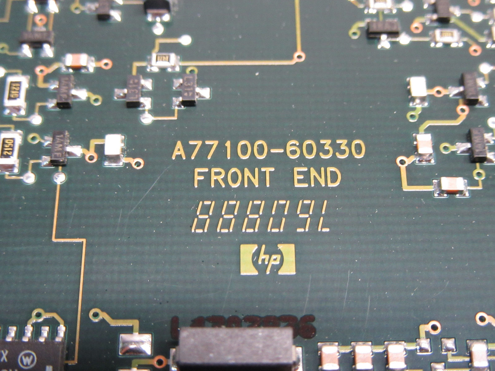 a close up of a printed circuit board