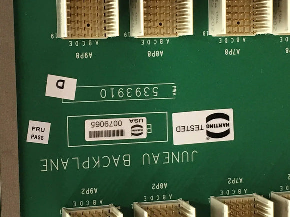 JUNEAU - MRX BACKPLANE CIRCUIT BOARD ASSEMBLY GE Ultrasound P/N 5393910