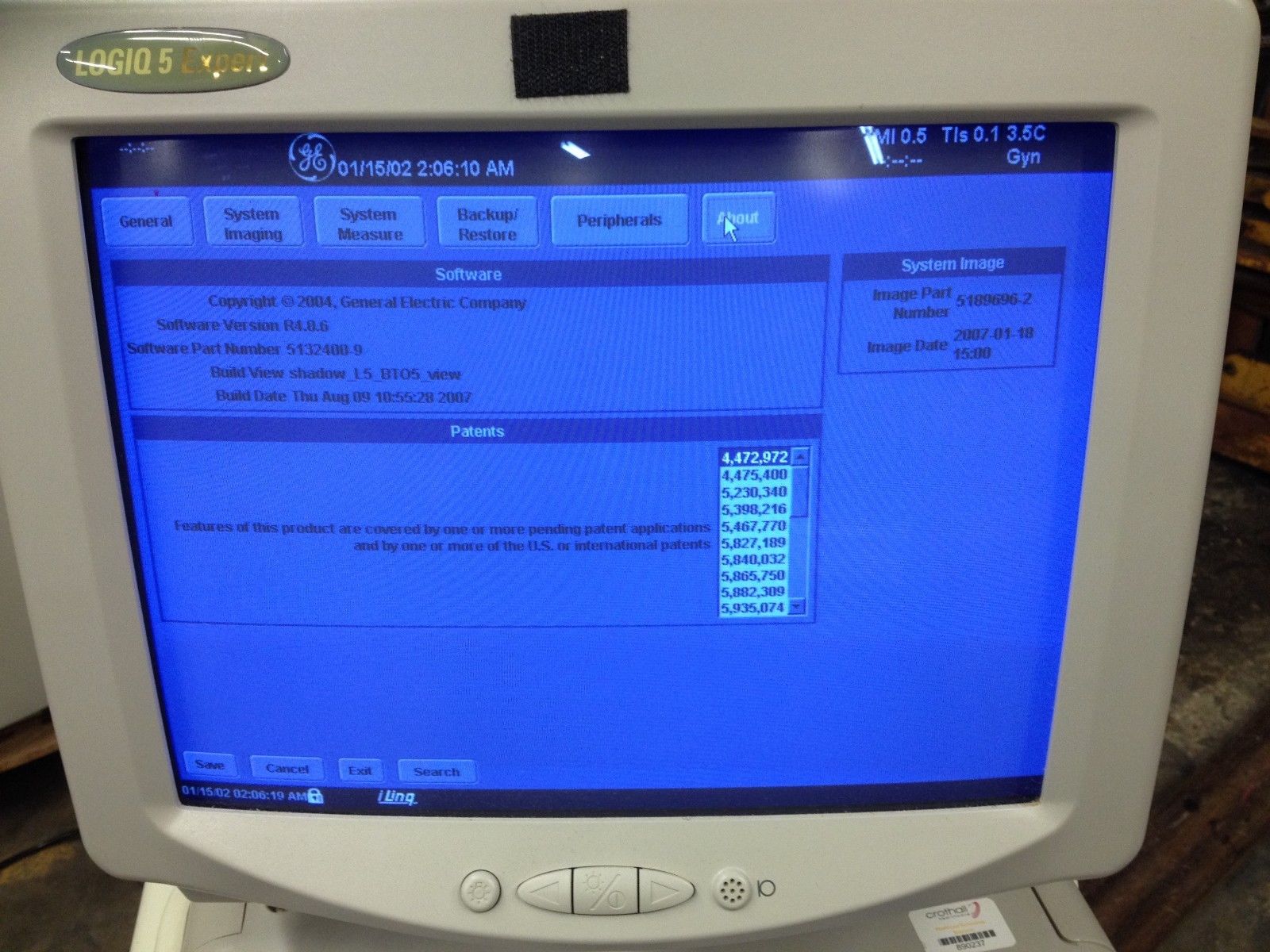 an ultrasound monitor with a screen