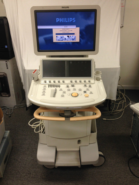 Philips IE33 F-Cart L11-3 Vascular S5-1 Cardiac Ultrasound Machine