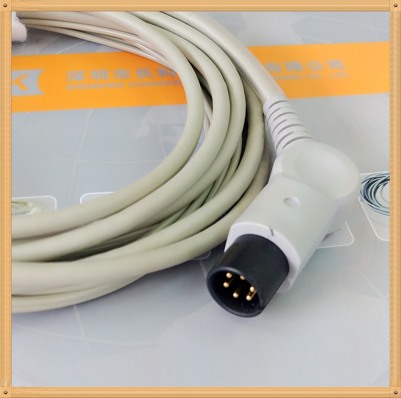 Generic AAMI 6 Pin One Piece ECG Cable 5 Leads Snap AHA DIAGNOSTIC ULTRASOUND MACHINES FOR SALE