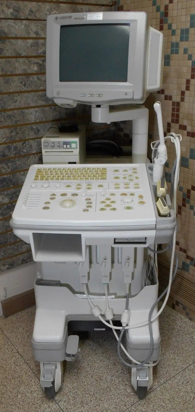 General Electric Logiq 400 2264468 Pro Series Ultrasound w/ Probes E721-C358-LA3 DIAGNOSTIC ULTRASOUND MACHINES FOR SALE