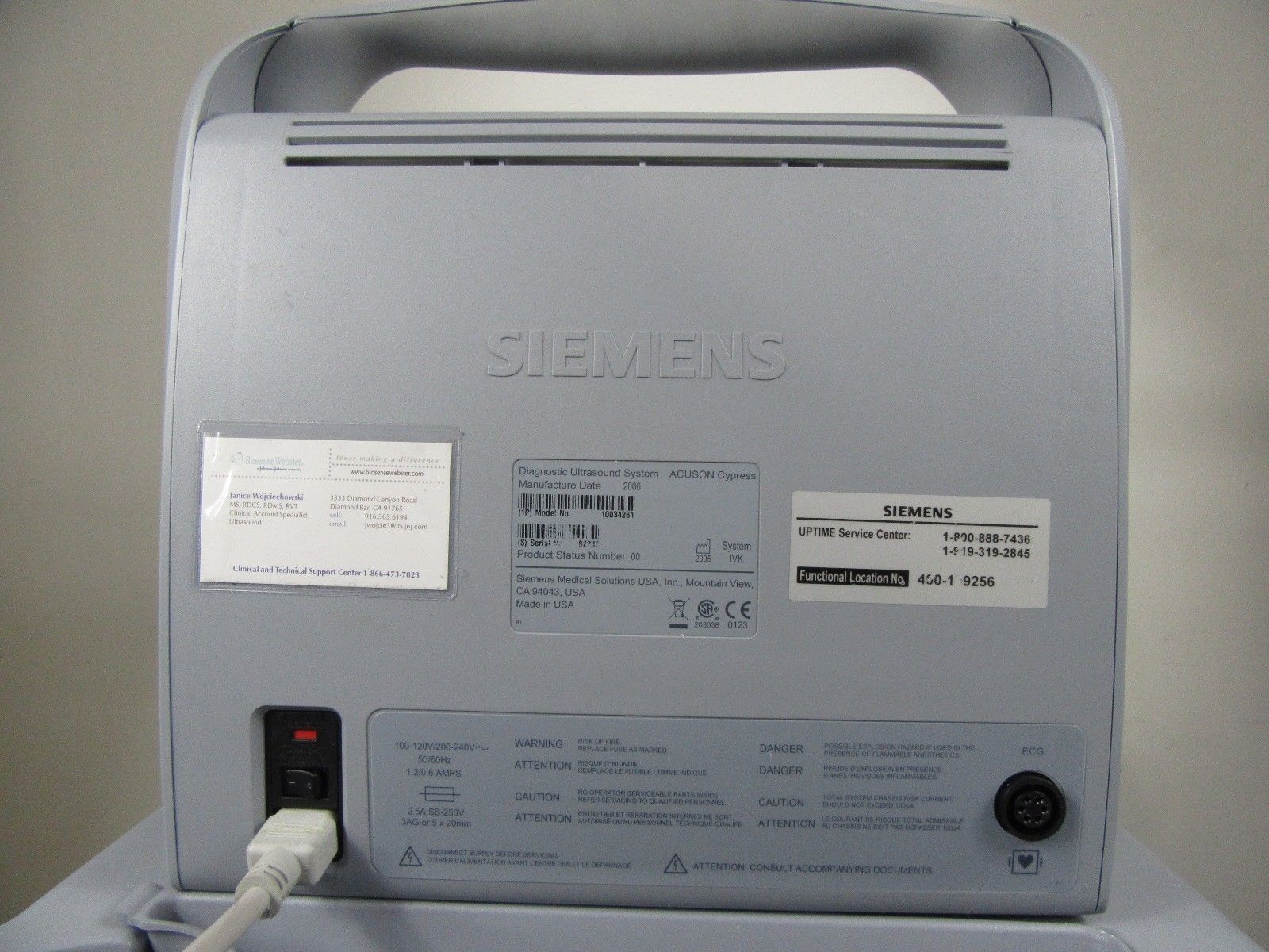 Siemens Acuson Cypress Ultrasound DIAGNOSTIC ULTRASOUND MACHINES FOR SALE