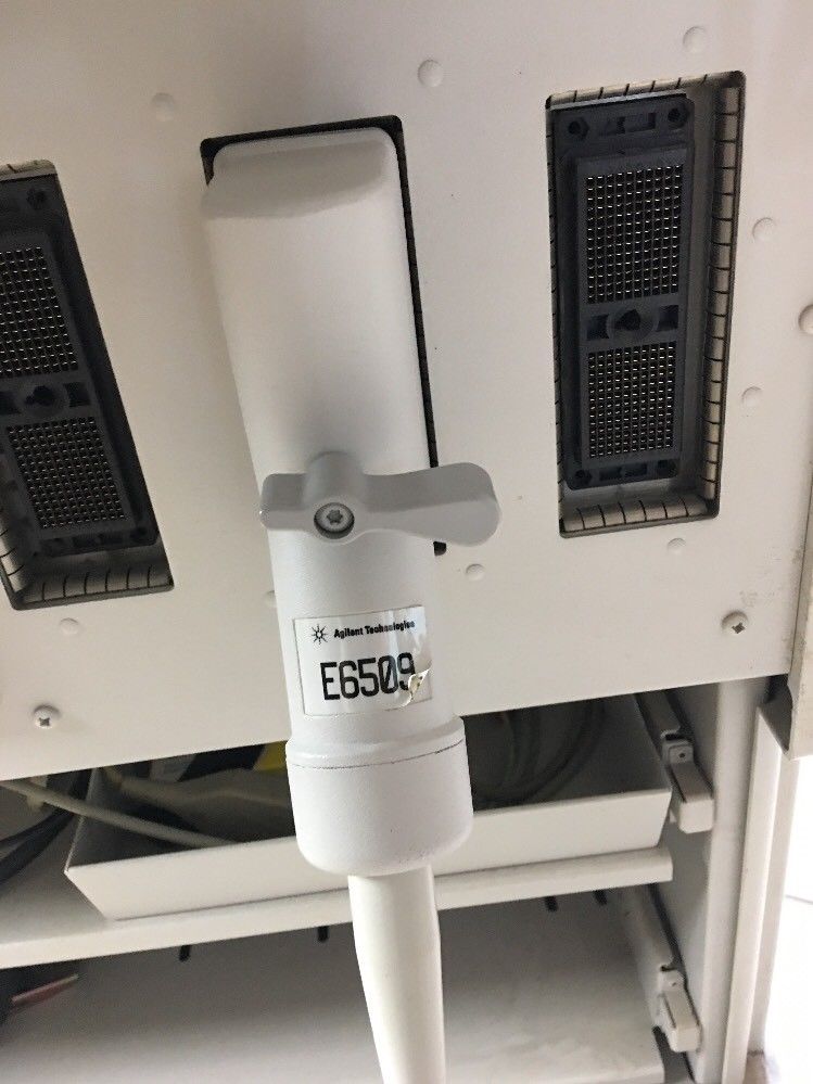 a close up of a white electrical device
