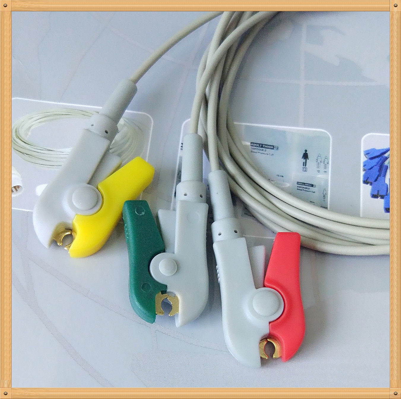 Din Style Safety ECG Leadwires ,Cable 3 Leads,Grabber,IEC 0.6m DIAGNOSTIC ULTRASOUND MACHINES FOR SALE