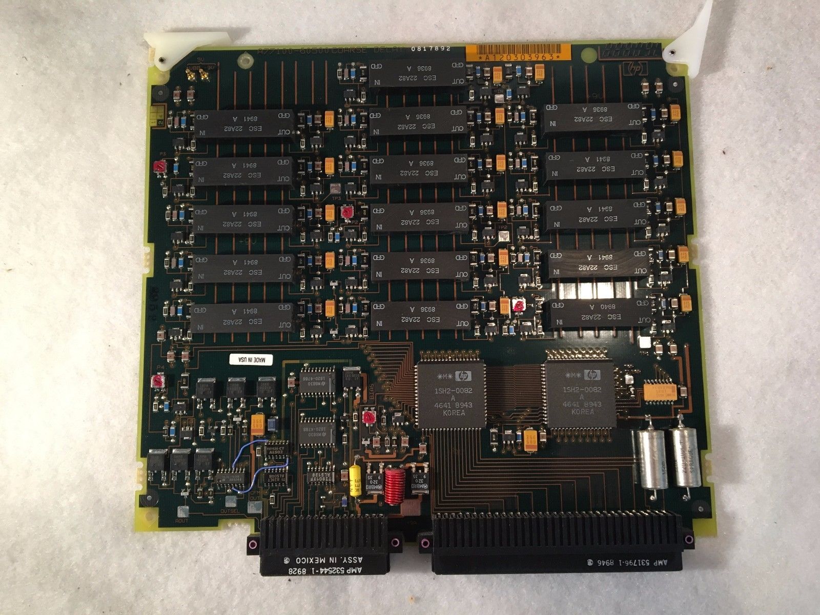 a close up of a computer motherboard with many chips