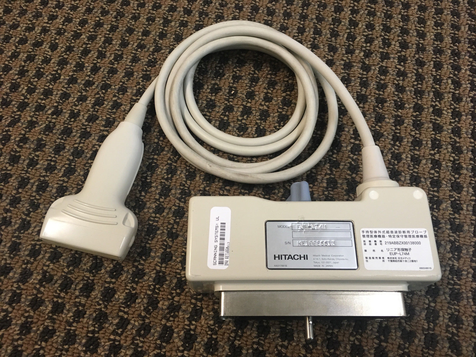 Hitachi EUP-L74M Ultrasound Transducer Probe DIAGNOSTIC ULTRASOUND MACHINES FOR SALE