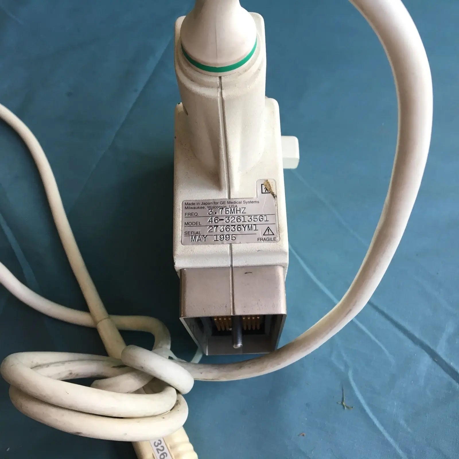 GE 326s ULTRASOUND PROBE TRANSDUCER 3.75 MHZ DIAGNOSTIC ULTRASOUND MACHINES FOR SALE