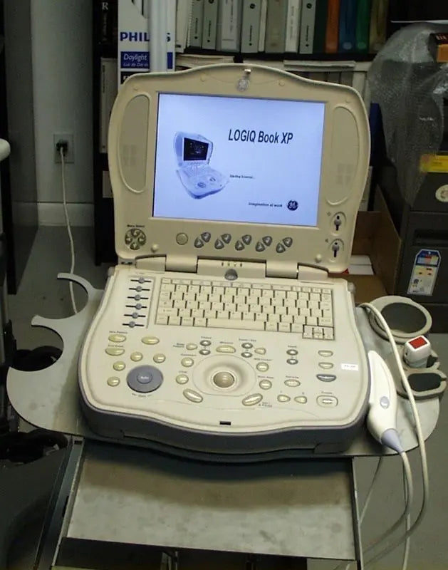 GE LogiqBook XP Porable Ultrasound with 3 transducers & Cart DIAGNOSTIC ULTRASOUND MACHINES FOR SALE