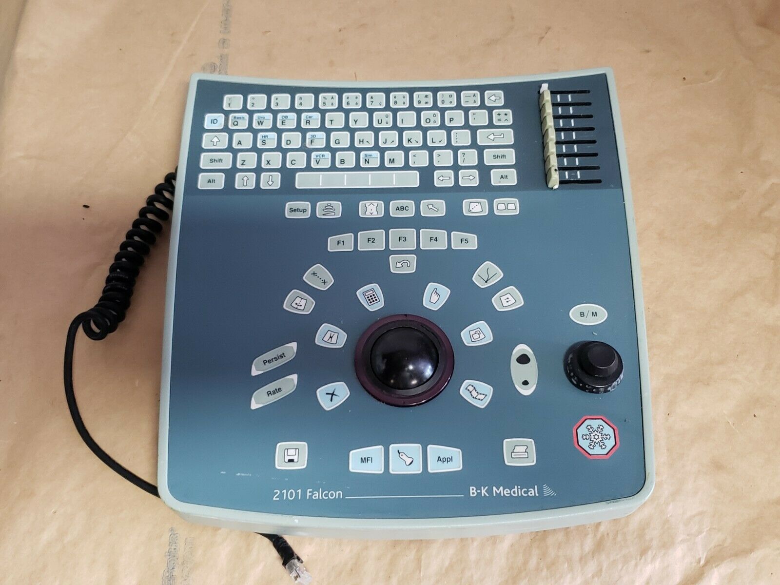 B-K BK Medical ZN0006 Keyboard Assembly for 2101 Falcon Ultrasound Analyzer DIAGNOSTIC ULTRASOUND MACHINES FOR SALE