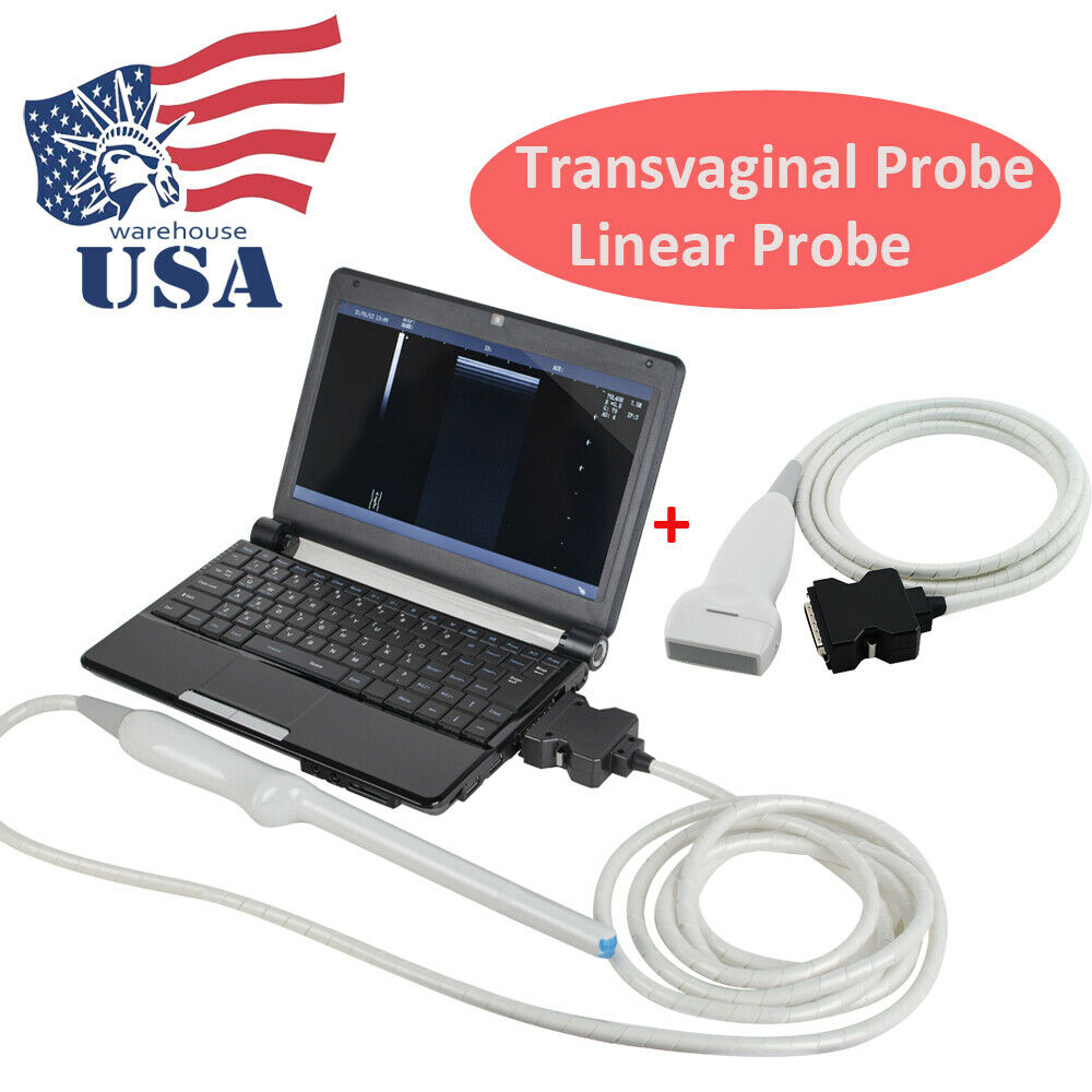 10" Portable Laptop Ultrasound Scanner Machine System Linear Transvaginal Probes DIAGNOSTIC ULTRASOUND MACHINES FOR SALE