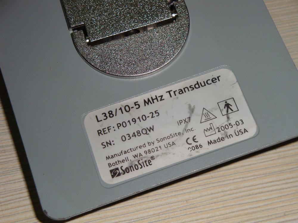SonoSite L38/10-5 MHz Linear Ultrasound Transducer Probe For 180 Plus & Elite DIAGNOSTIC ULTRASOUND MACHINES FOR SALE