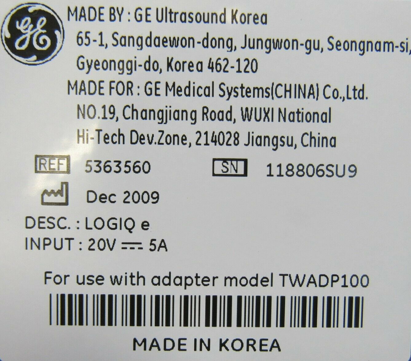 GE Logiq E Portable Ultrasound + 3 Probes (3S-RS, 4C-RS &12L-RS), Cart DIAGNOSTIC ULTRASOUND MACHINES FOR SALE