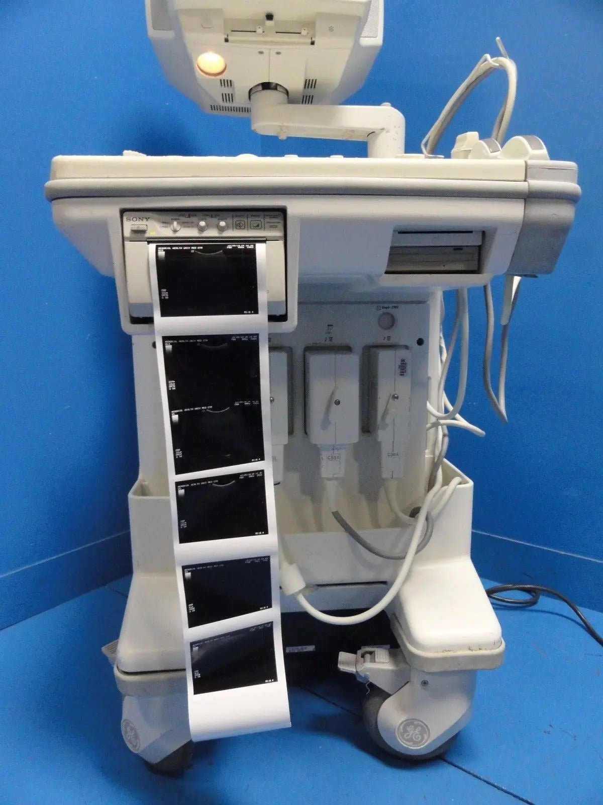 GE Logiq 400 MD Soft Pack Ultrasound W/ C364, C551, 739L  Probes & Printer~12413 DIAGNOSTIC ULTRASOUND MACHINES FOR SALE