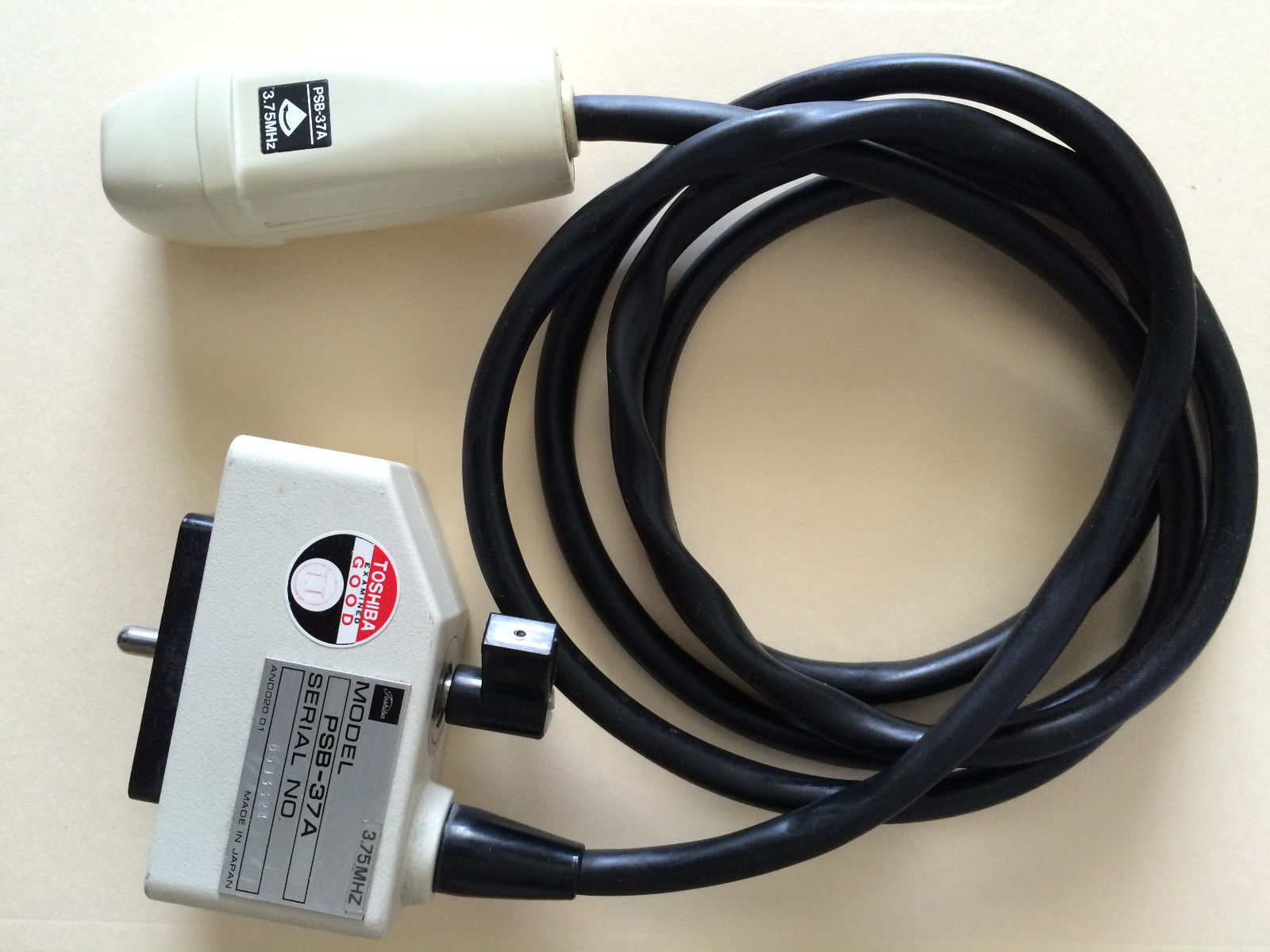 Ultrasound Transducer Probe Model PSB-37A 3.75 MHz Probe by Toshiba - USED DIAGNOSTIC ULTRASOUND MACHINES FOR SALE