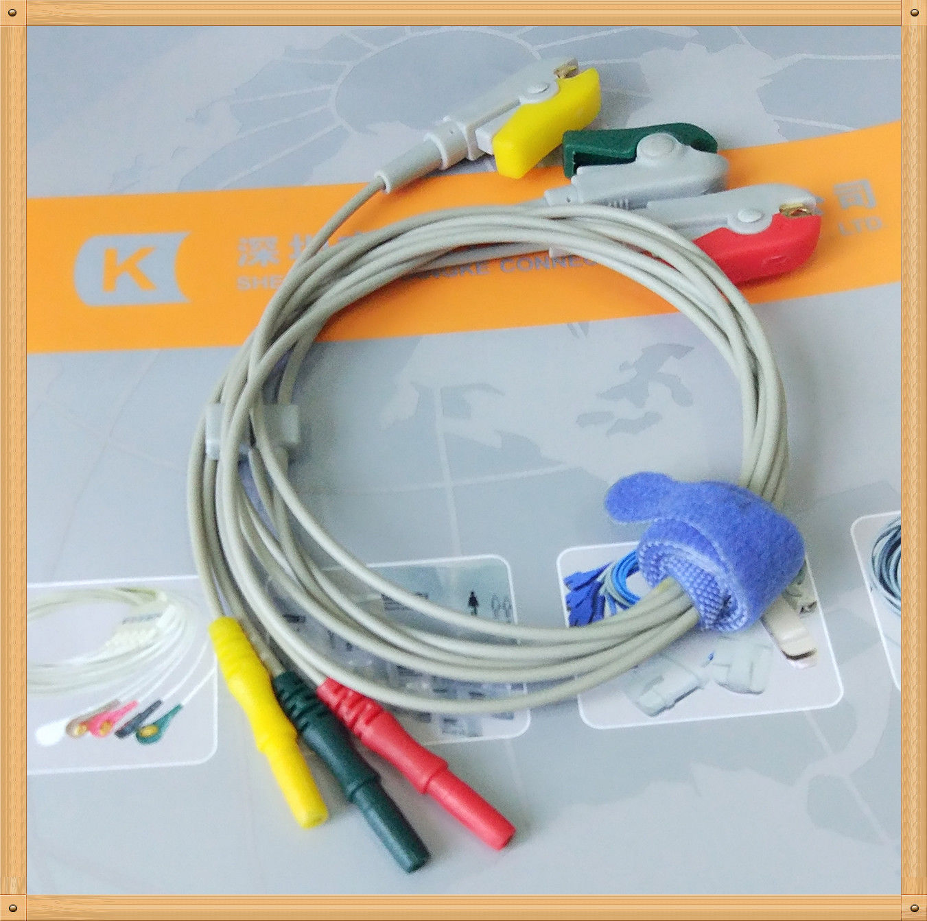 Din Style Safety ECG Leadwires ,Cable 3 Leads,Grabber,IEC 0.6m DIAGNOSTIC ULTRASOUND MACHINES FOR SALE