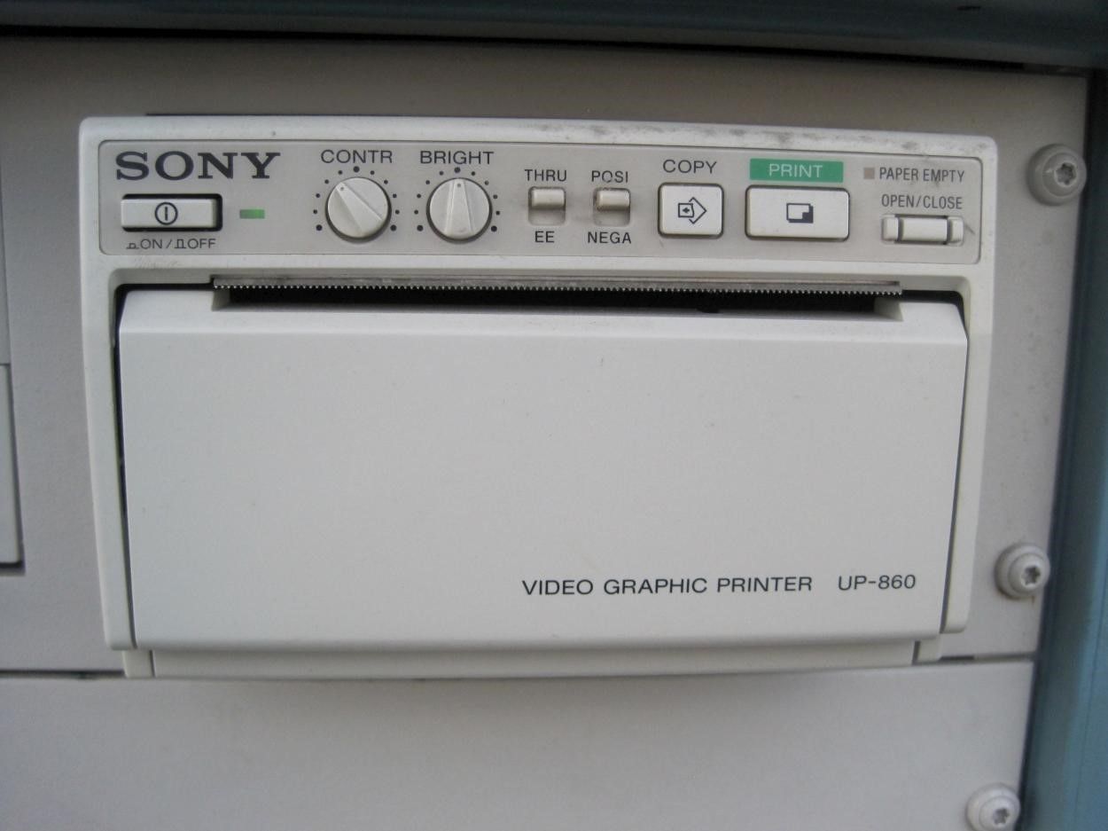 a close up of a ulrasound printer