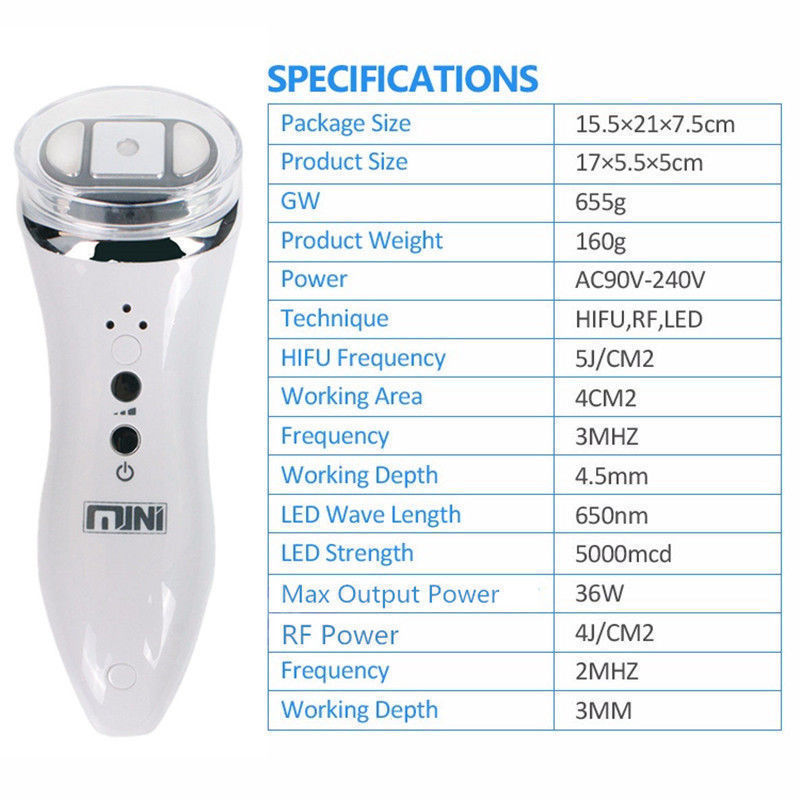 High Intensity Focused Ultrasound Ultrasonic Mini HIFU RF LED Anti-Aging Machine DIAGNOSTIC ULTRASOUND MACHINES FOR SALE