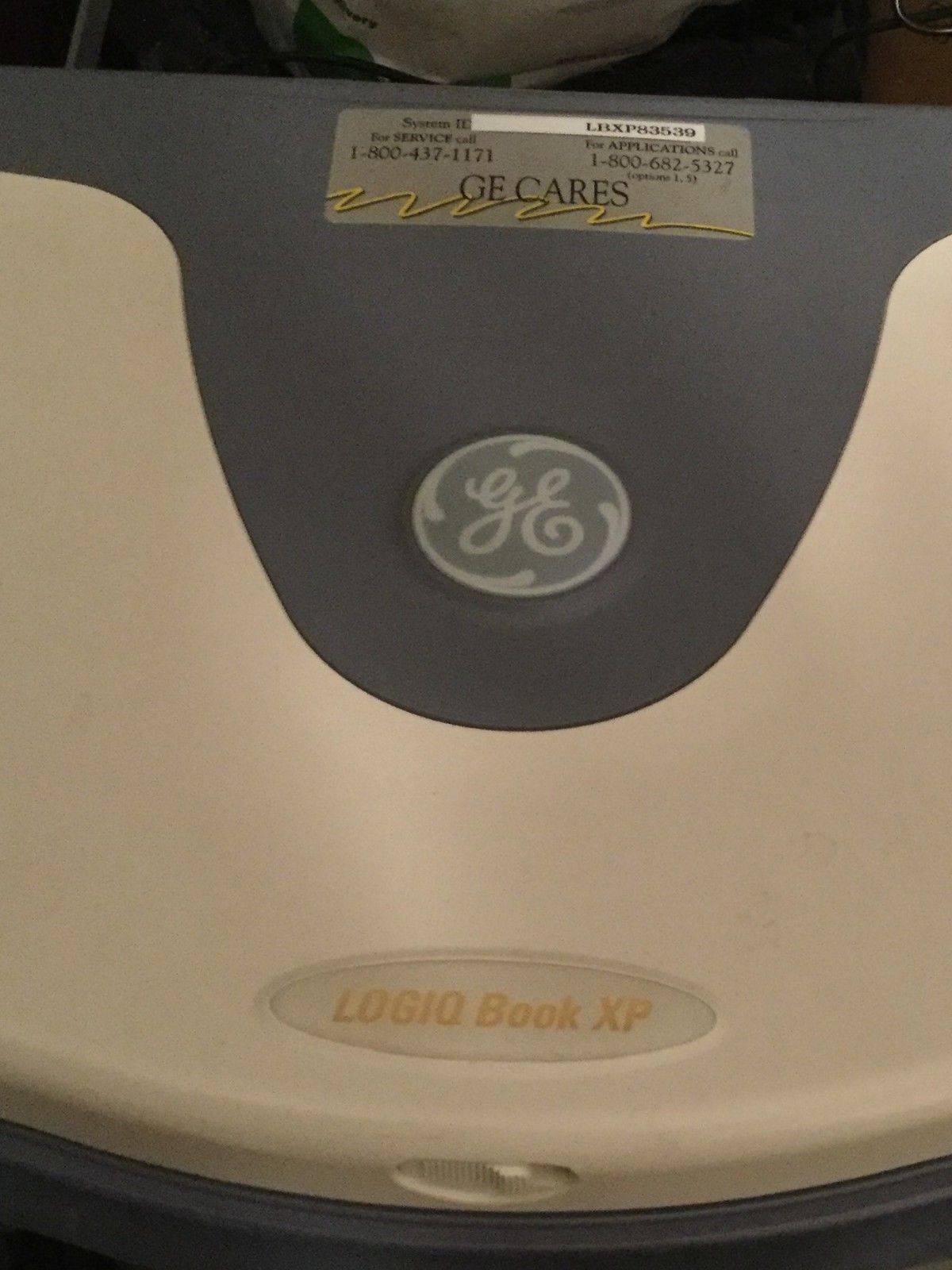 a close up of a ultrasound with logo on it