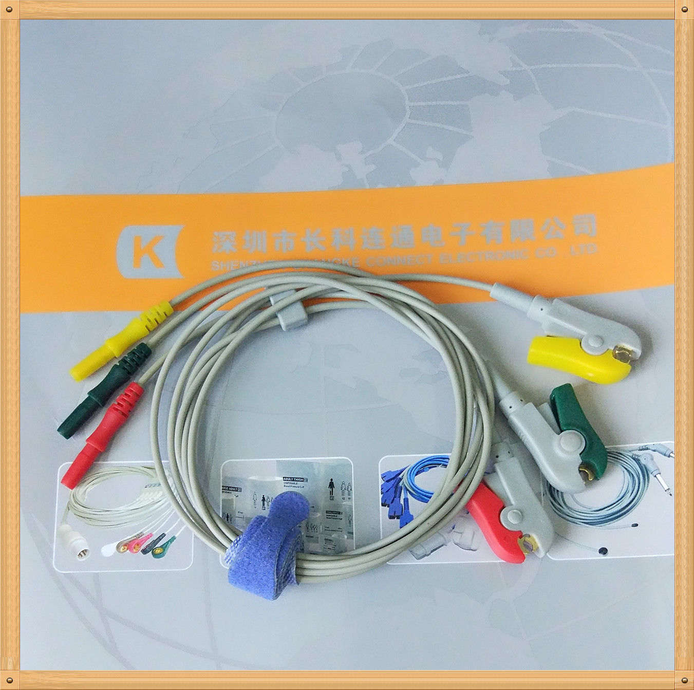 Din Style Safety ECG Leadwires ,Cable 3 Leads,Grabber,IEC 0.6m DIAGNOSTIC ULTRASOUND MACHINES FOR SALE