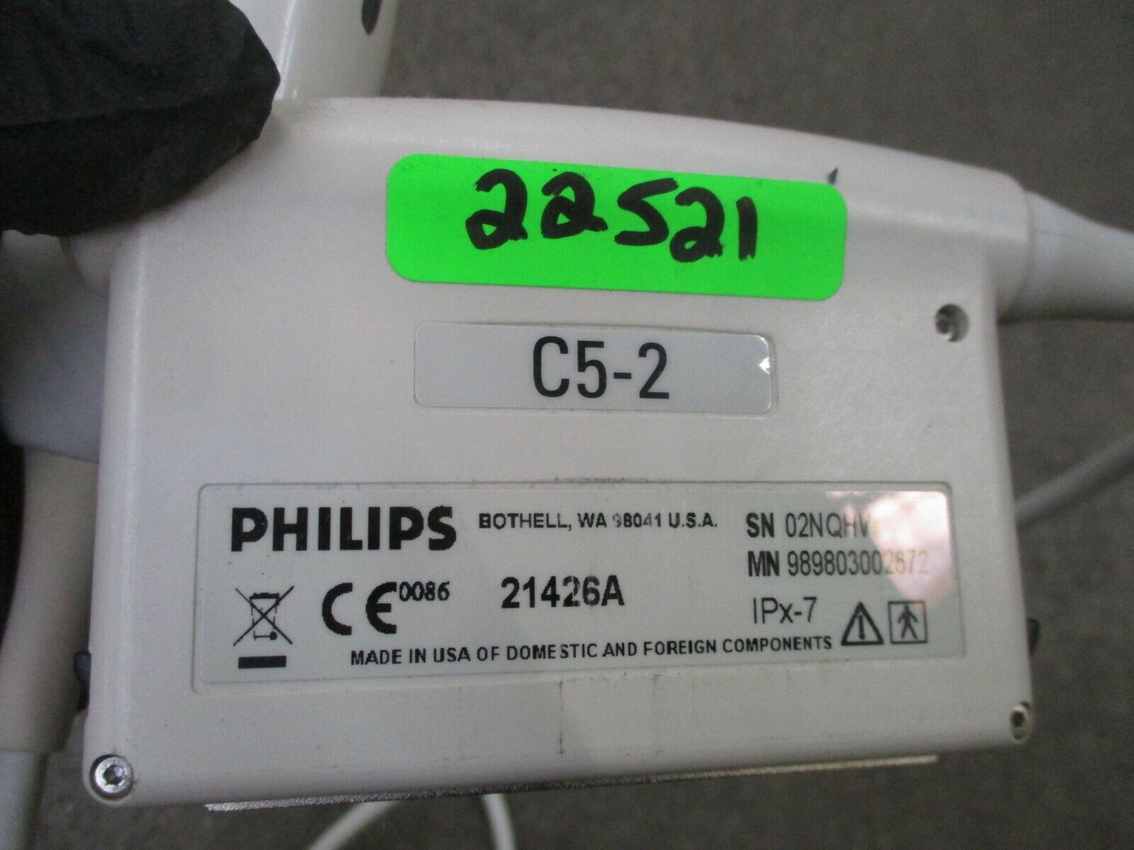 PHILIPS C5-2  Convex Array Cartridge ULTRASOUND TRANSDUCER PROBE DIAGNOSTIC ULTRASOUND MACHINES FOR SALE