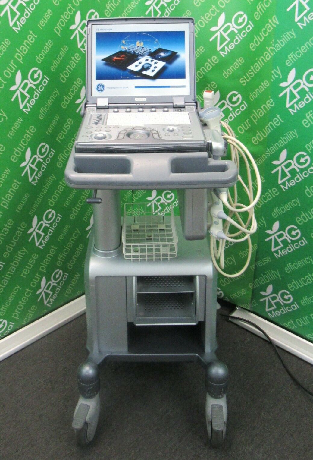 GE Logiq E Portable Ultrasound + 3 Probes (3S-RS, 4C-RS &12L-RS), Cart DIAGNOSTIC ULTRASOUND MACHINES FOR SALE