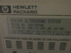Hewlett Packard M2424A "Sonos 5500" Ultrasound Machine Includes, Panasonic VCR,