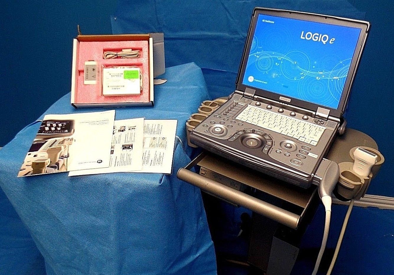 GE Logiq e Ultrasound software version R6.0.5  w/ GE 8l-RS DOM 2010 DIAGNOSTIC ULTRASOUND MACHINES FOR SALE