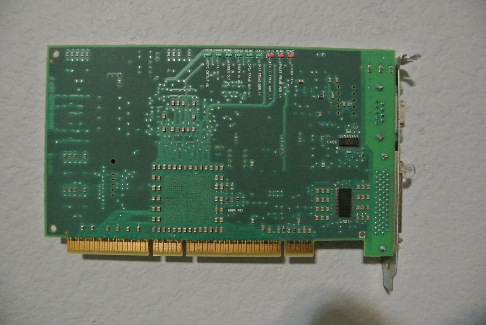 a close up of a computer motherboard on a wall
