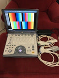 GE Logiq-E portable Ultrasound machine, MN 5148751 w/ 2 Probes and case